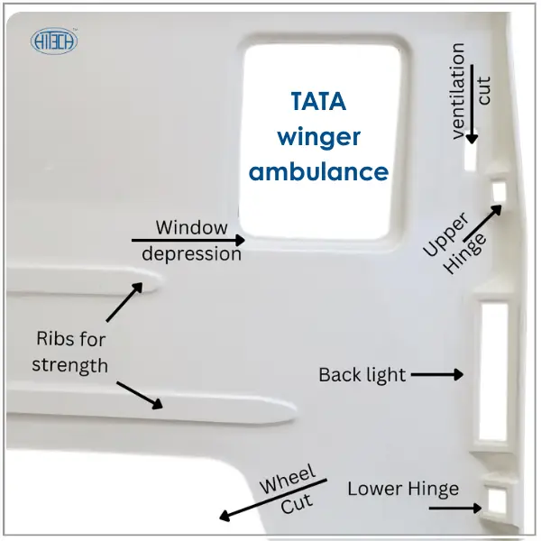 Winger Ambulance Interior Part in ABS roof Panel