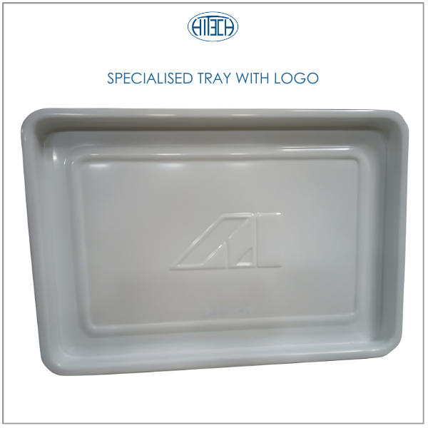 Specialized tray with logo